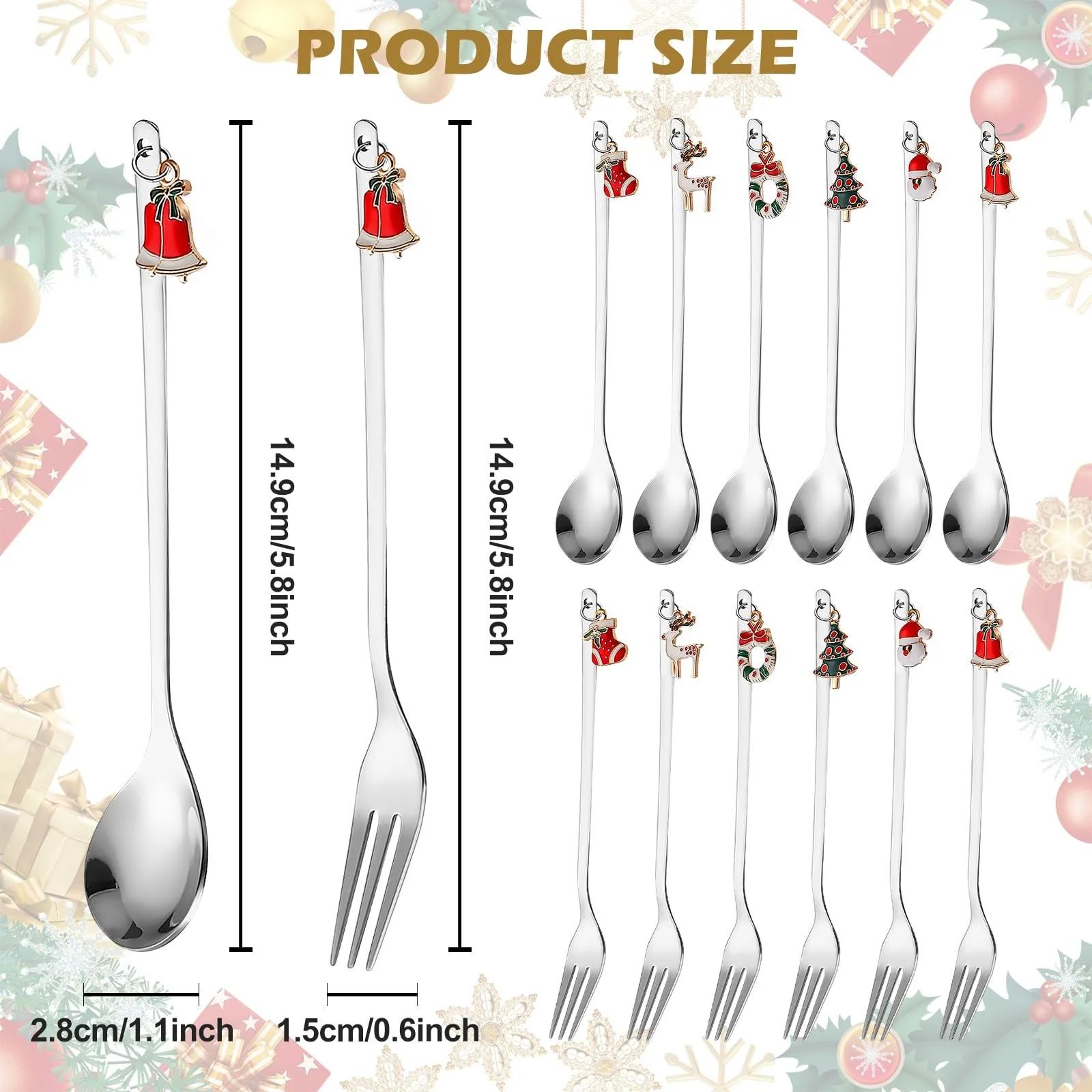 Набор рождественской посуды, 12 предметов, фото №3