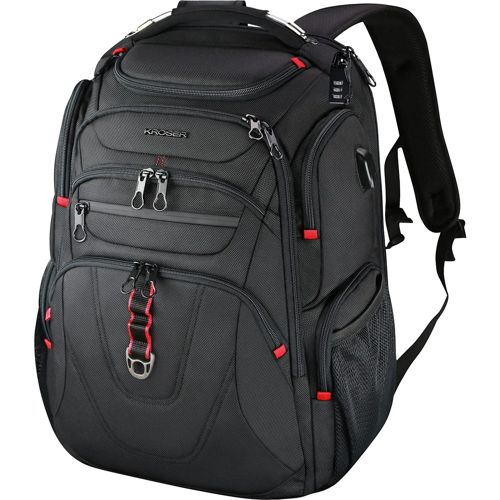 Рюкзак для ноутбука KROSER 17.3" Business Travel Waterproof RFID Black, фото №1