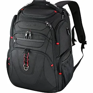 Рюкзак для ноутбука KROSER 17.3" Business Travel Waterproof RFID Black - Фото 1