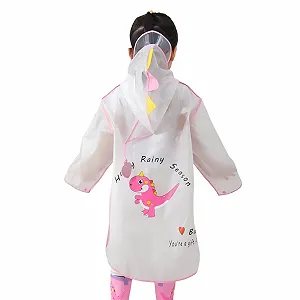 Дождевой Плащ Детский Велосипедный Дождевик Детский Мультяшный Узор Водонепроницаемый Дождевик Унисекс Водонепроницаемый Многоразовый Подходит для Велоспорта на Открытом Воздухе Прозрачная Ветрозащитная Куртка synthetic.ua - Фото 1