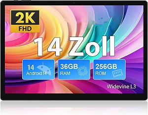 Планшет 14" Full HD+ FASTWD L361 12+24/256GB 8 ядер Android 13 11580mAh Black - Фото 1