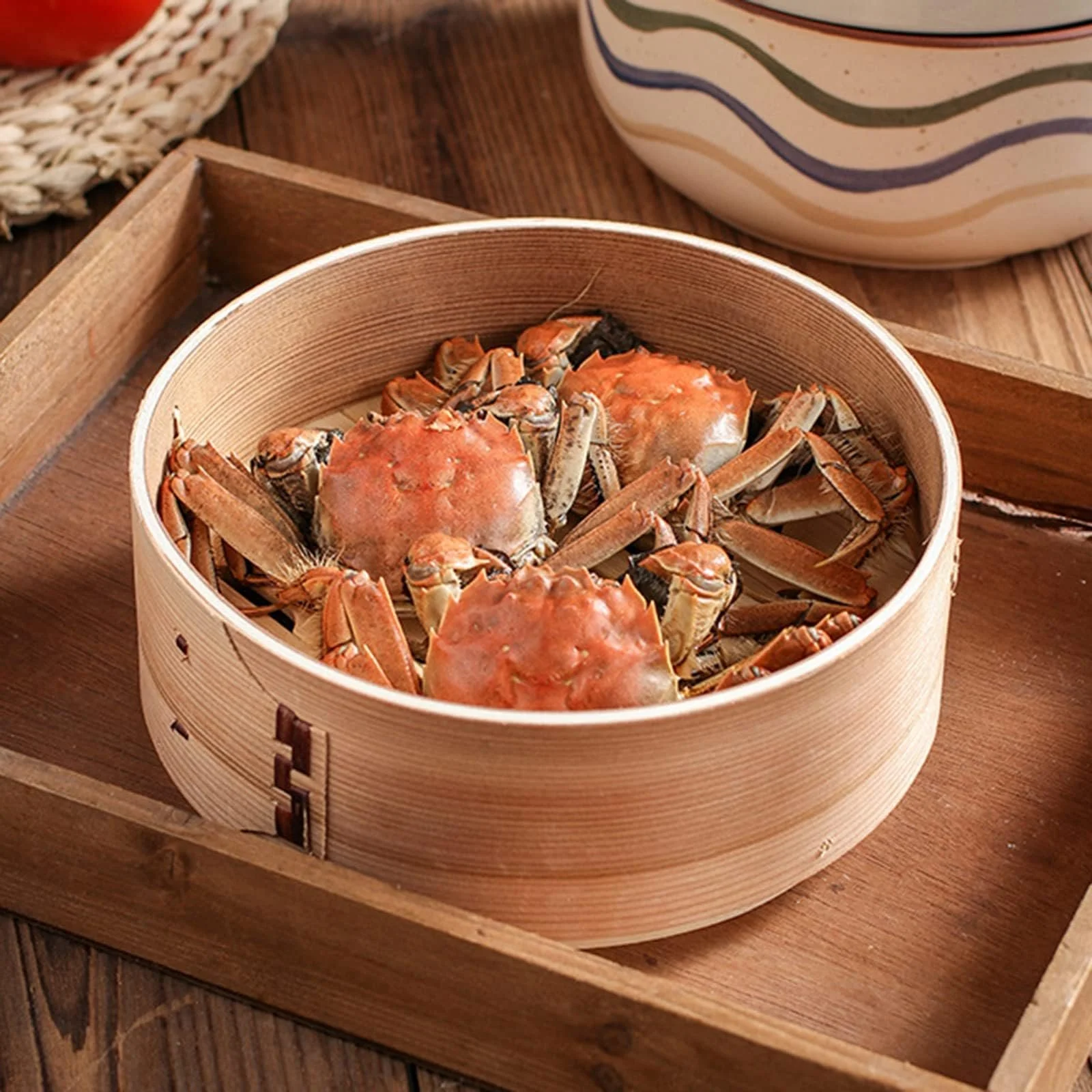 Каструля керамічна RSBFER C з бамбуковим кошиком-пароваркою 1.5 L, фото №5 Каструля керамічна RSBFER C з бамбуковим кошиком-пароваркою 1.5 L, фото №5