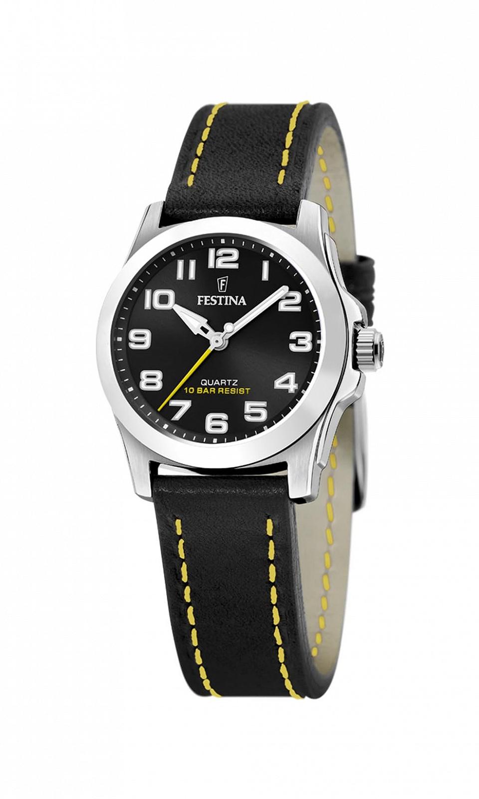 Жіночий годинник Festina Special Prices F16257/C, корпус з нержавіючої сталі 316L, срібний, ремінець шкіряний, чорний, фото №1 Жіночий годинник Festina Special Prices F16257/C, корпус з нержавіючої сталі 316L, срібний, ремінець шкіряний, чорний, фото №1