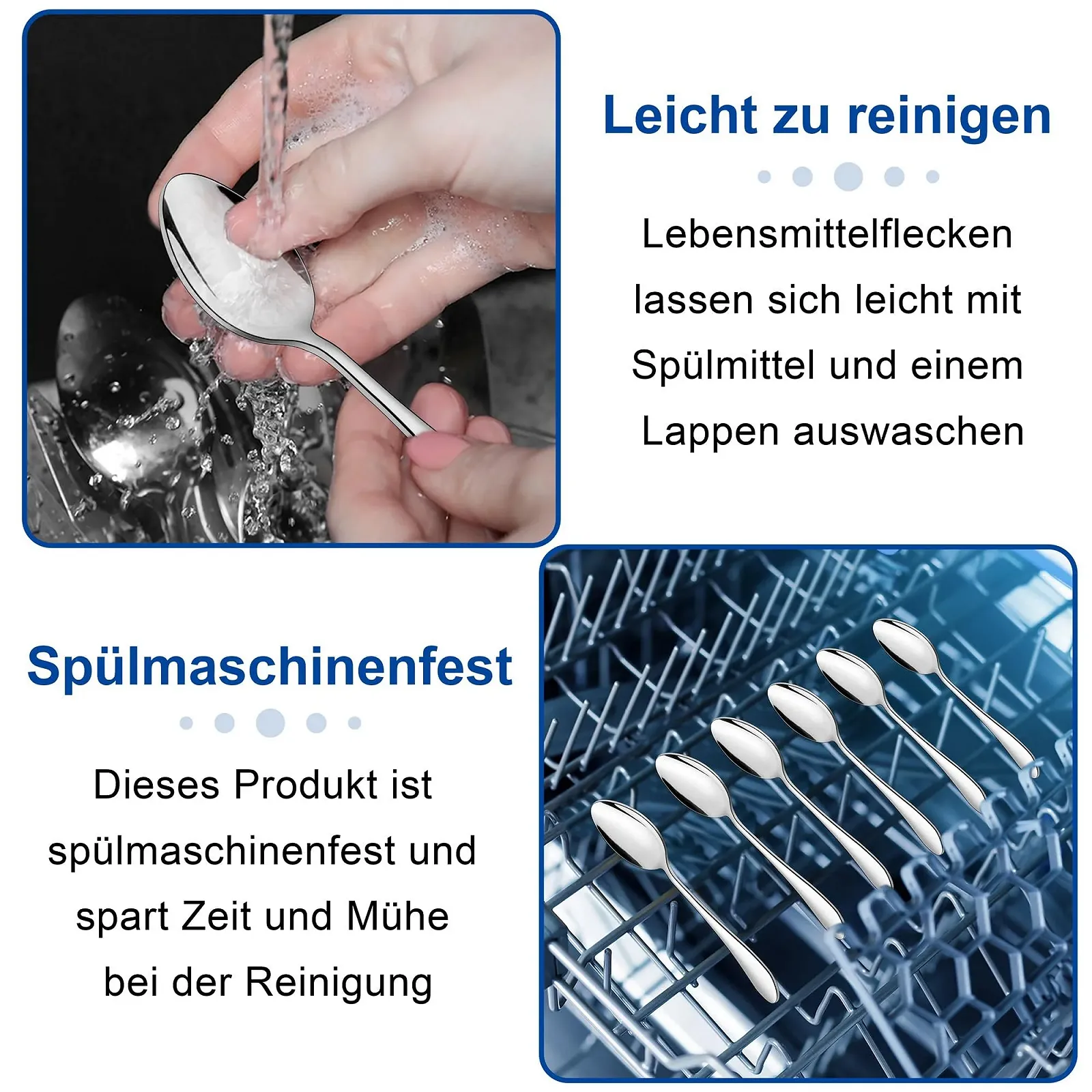 Ложка чайна Herogo набір 24 шт, 13.5 см, з нержавіючої сталі, полірована, фото №4