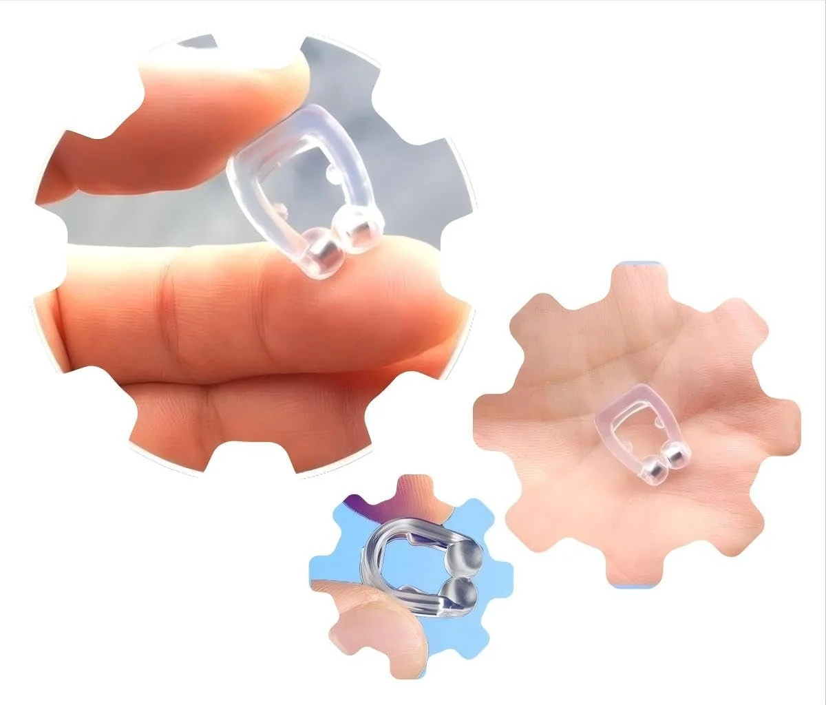 Набір 8 магнітних затискачів для носа, багаторазовий силіконовий, фото №1