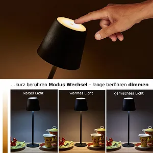 Настільна лампа Smart-Planet набір 2 шт. акумуляторна бездротова 5200 mAh IP54 регульована висота сенсорна димована USB-C synthetic.ua - Фото 1