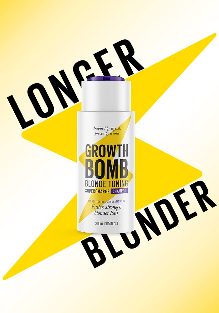 Shampoo Growth Bomb Blonde Toning Supercharge 300мл Для світлішого, зміцненого блонду Yerba Maté Натуральні інгредієнти, фото №6
