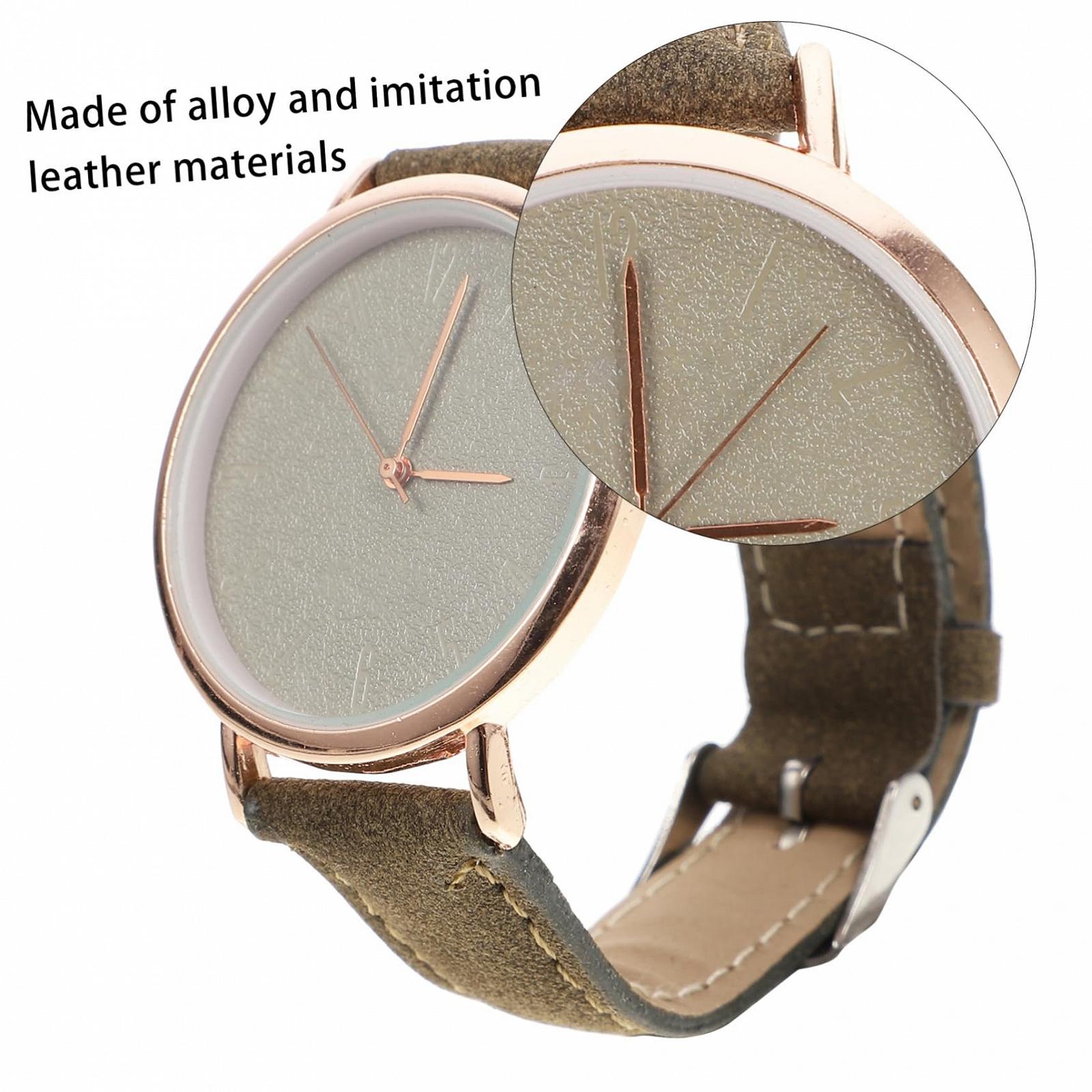 Кварцевые часы Healvian Fashion с тонким кожаным ремешком, женские, зеленые, фото №9