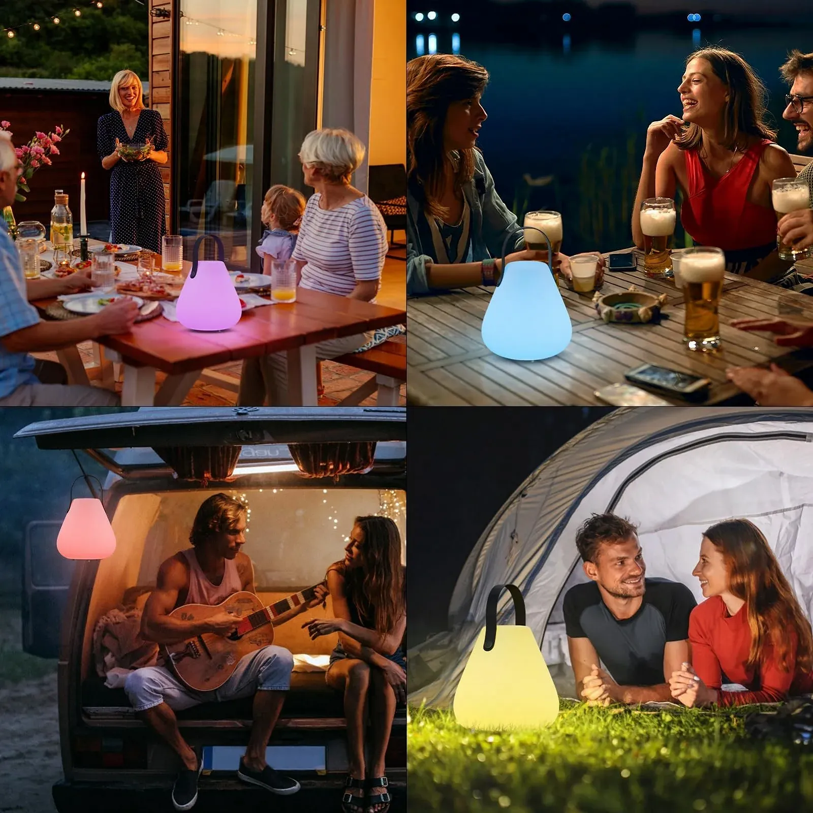 Настільна лампа FUYO LED Акумуляторна з пультом дистанційного керування IP44 Водонепроникна Підвісна Matte, фото №7