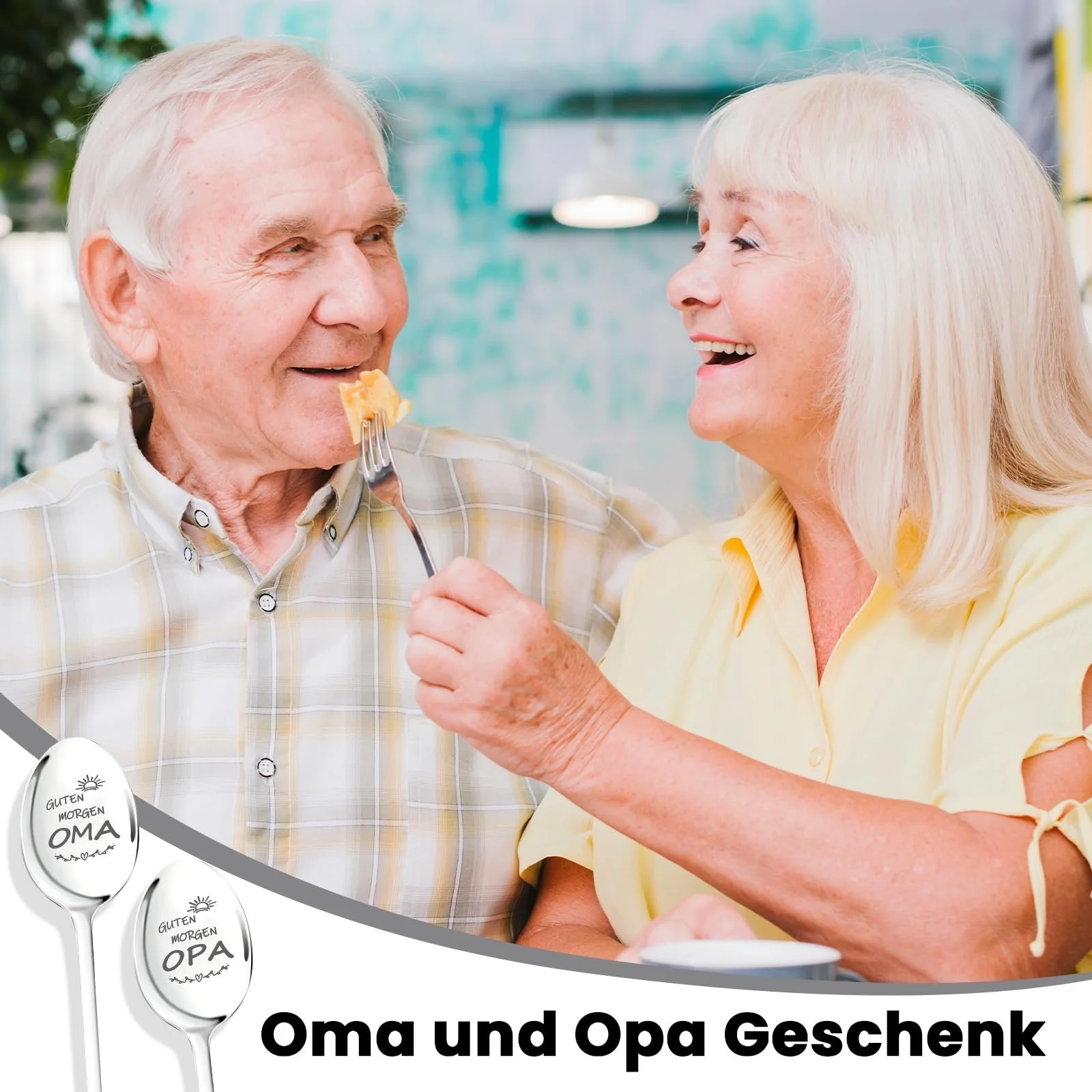 Ложка Кавова з гравіюванням Guten Morgen Oma/Opa, 2 шт, фото №7