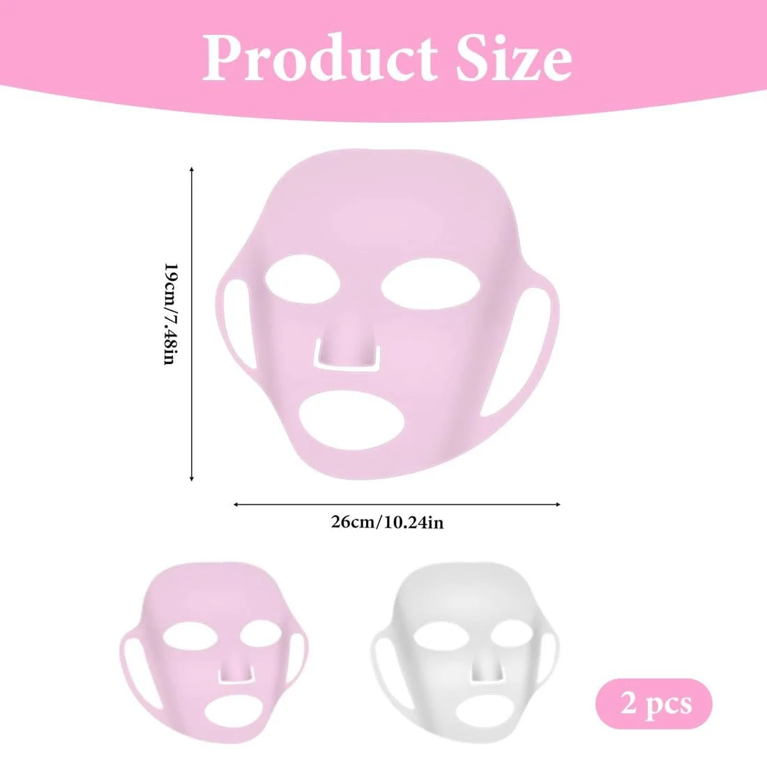 Маска для лица SexxLady 2 шт., многоразовая силиконовая маска, паровая маска для лица, водонепроницаемая маска для увлажнения лица, фото №6
