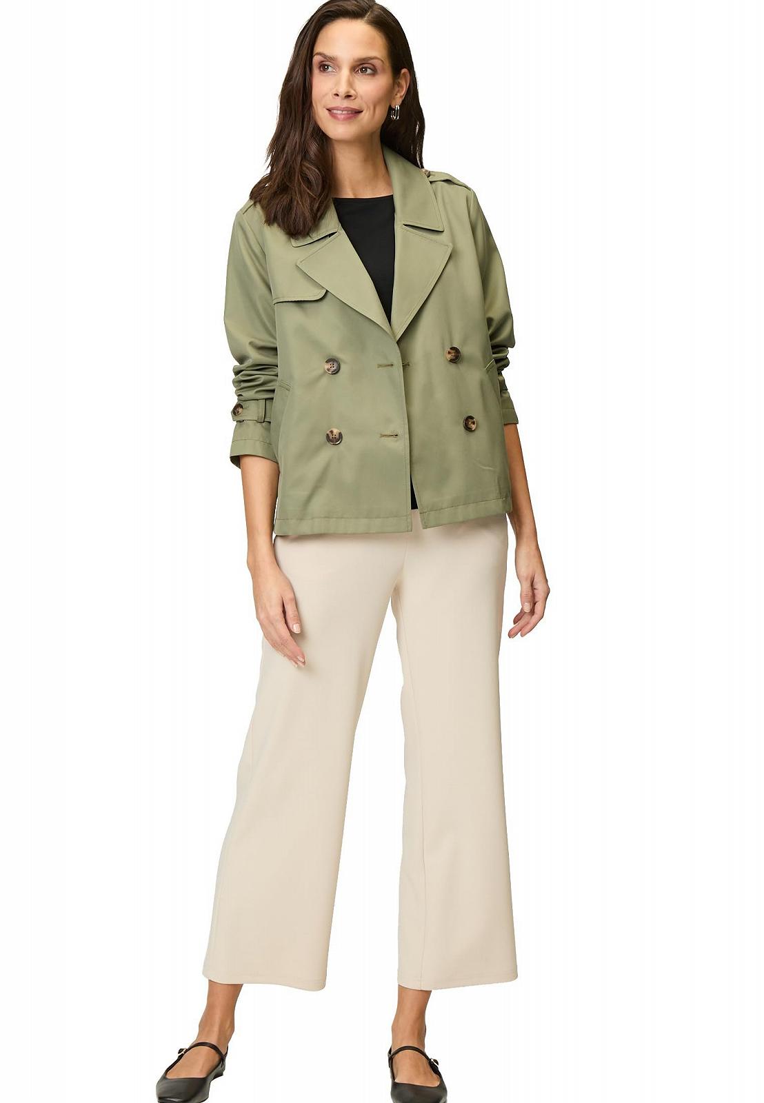 Тренч zero Женский Двубортный с отложным воротником, фото №4