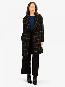 Коротке пальто в клітинку Apart synthetic.ua - Фото 1