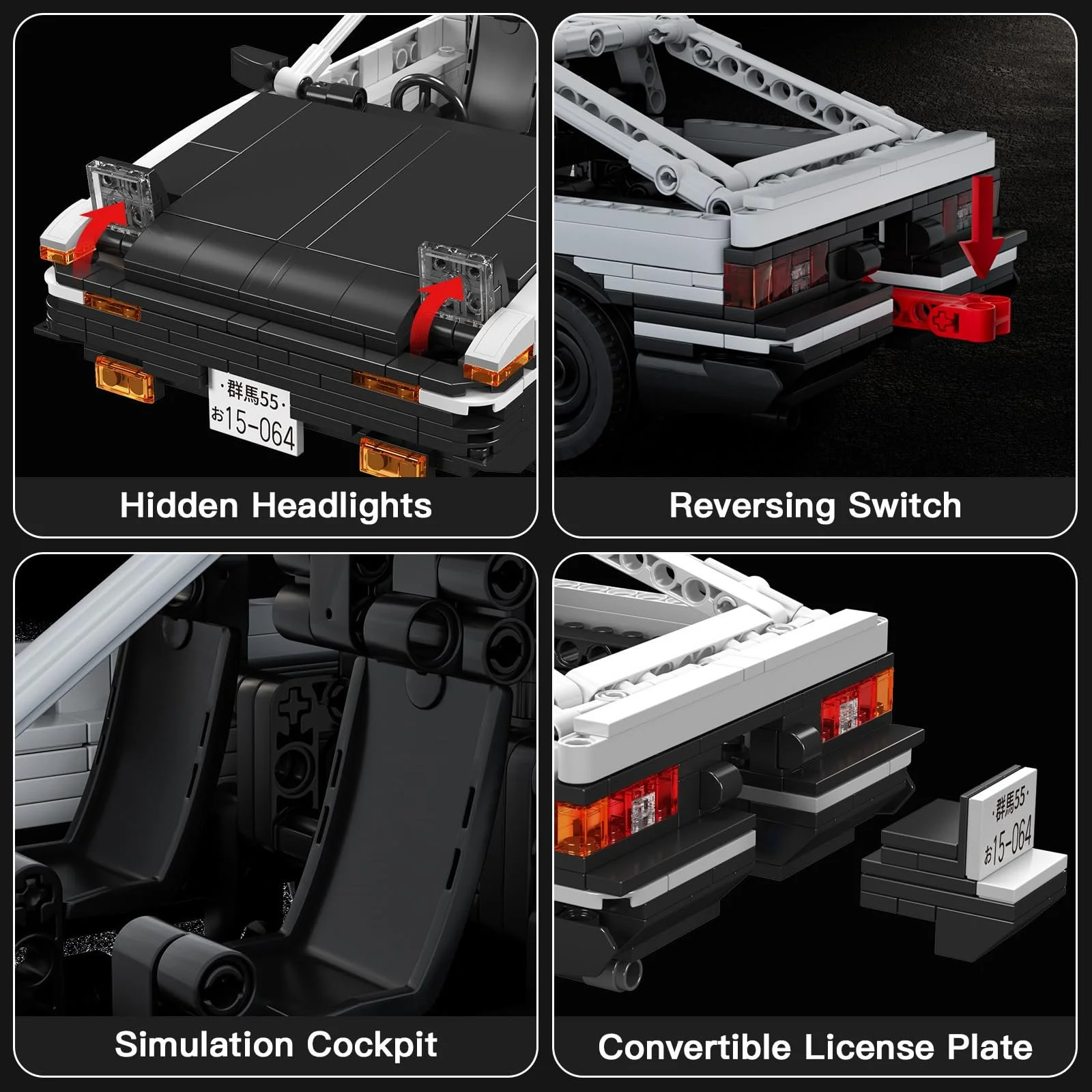 Конструктор Автомобіль Mould King Speed Champion AE86 15064 790 деталей, фото №5