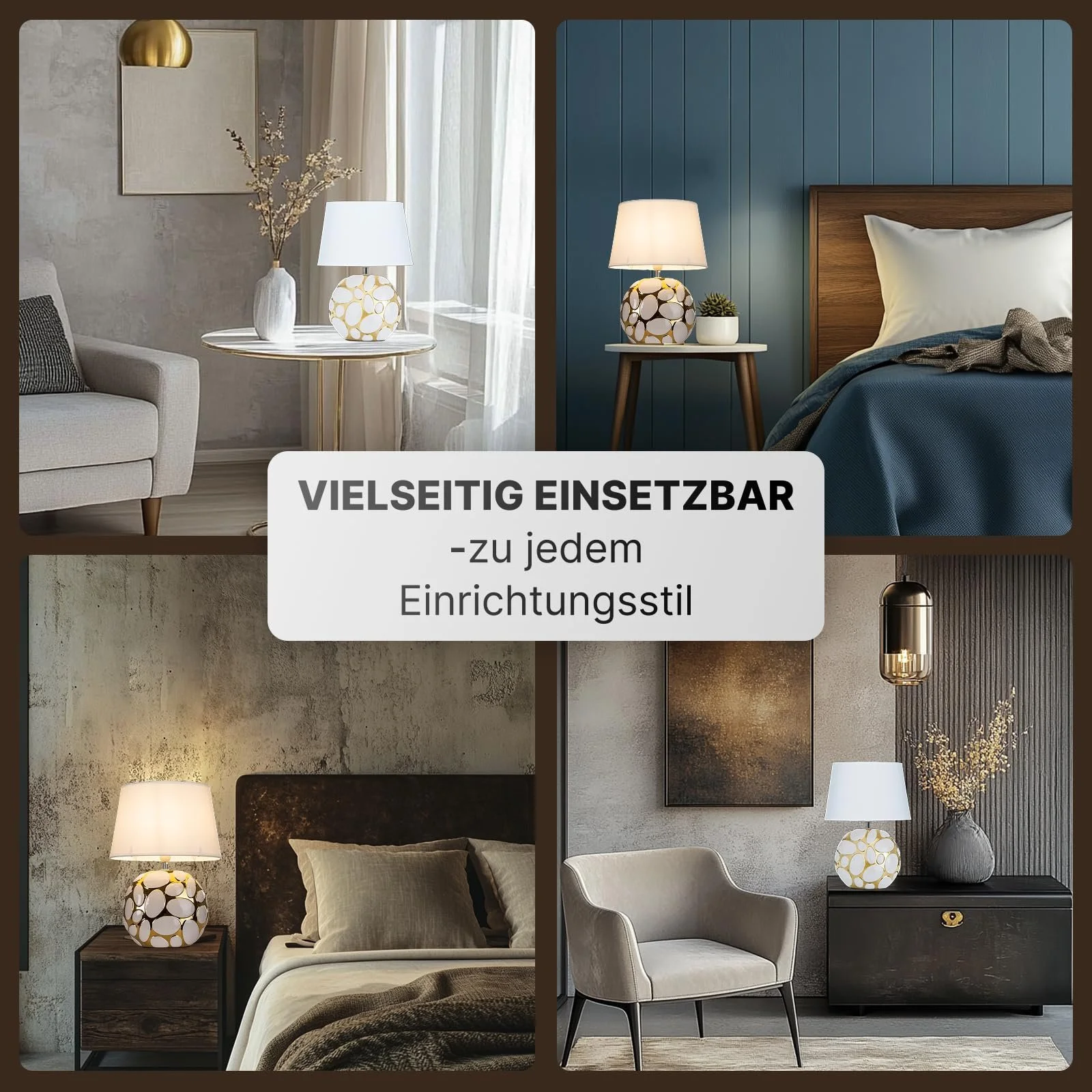 Настільна лампа ARTE LAMP Poppy LED з текстильним абажуром Хром/Білий, фото №8