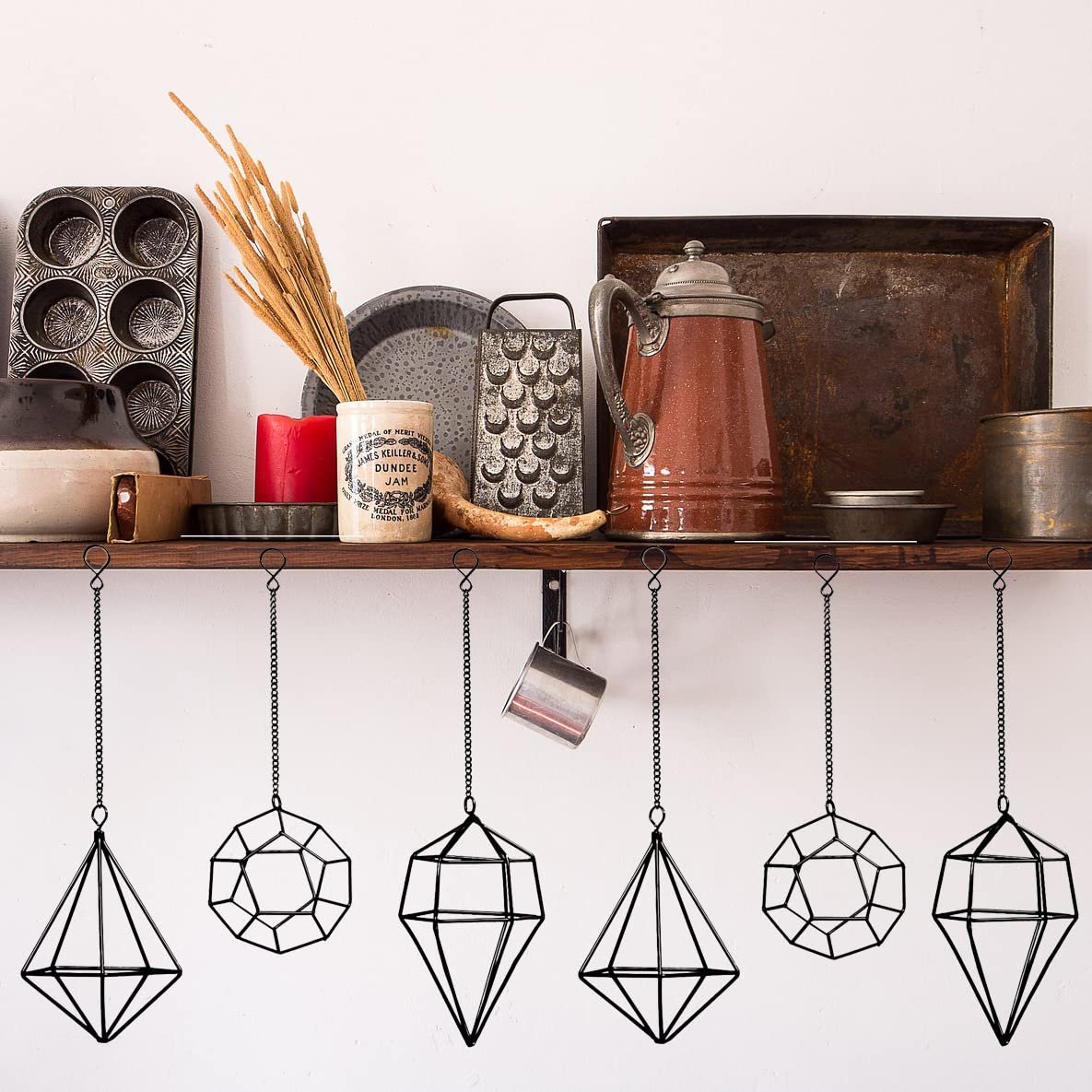 Тримачі для тилландсії геометричні металеві хіммелі набір із 6 шт. чорний, фото №4