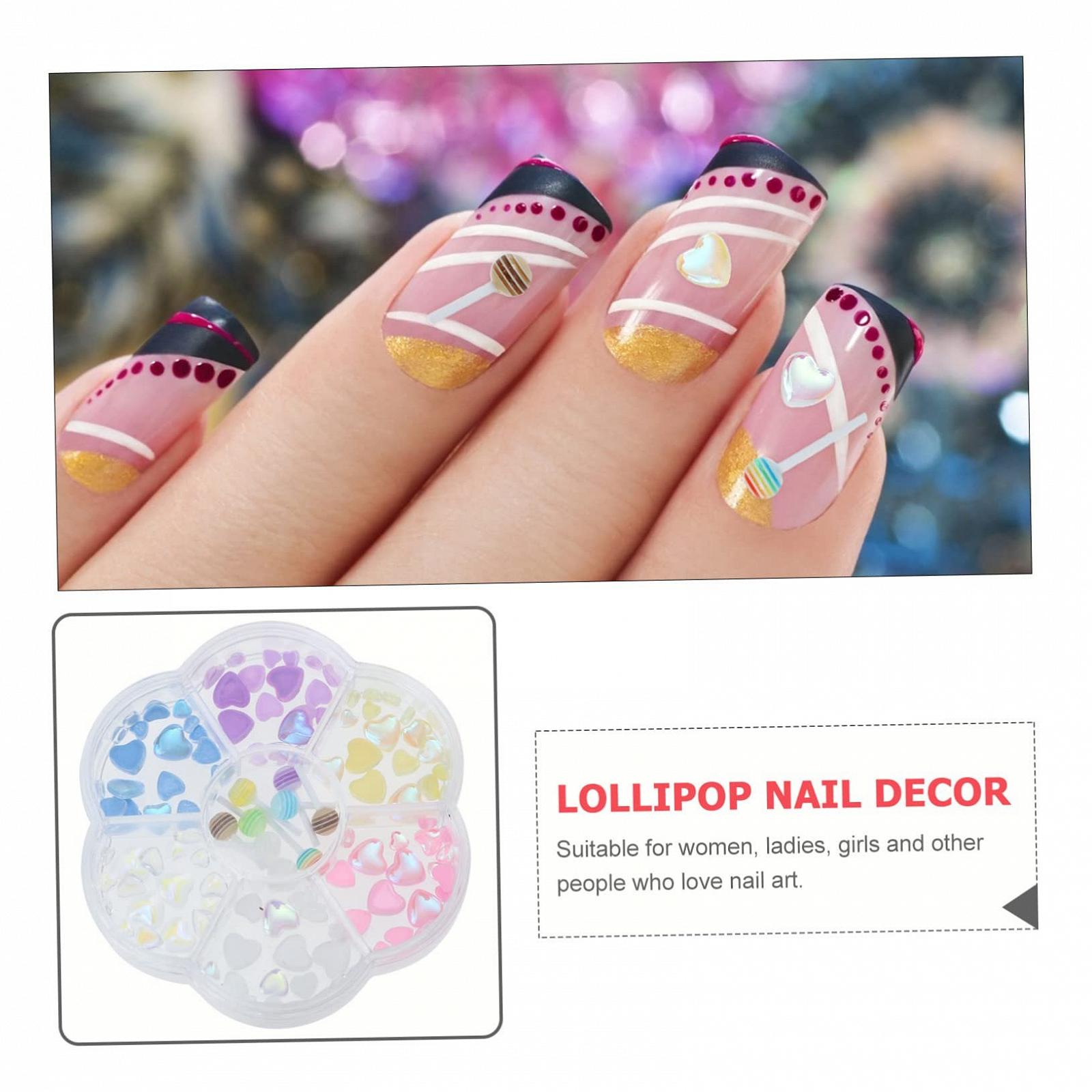 FRCOLOR Декоративні скляні камені у формі серця,різні дизайни для творчого манікюру та нейл-арту, фото №8