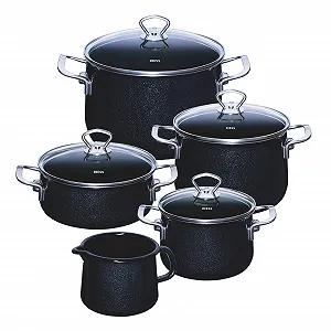Набор кастрюль Riess Novelle Black Magic 0546-009 5 предметов Черный - Фото 1