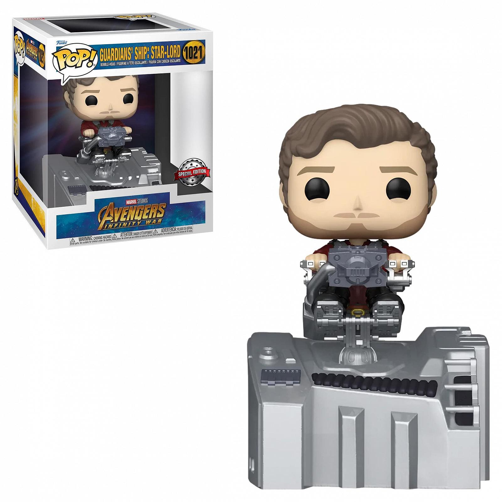 Фігурка Bobble-Head Vinyl Funko Pop! Deluxe Marvel Avengers Infinity War - Guardians' Ship: Star-Lord (Special Edition) #1021, фото №3