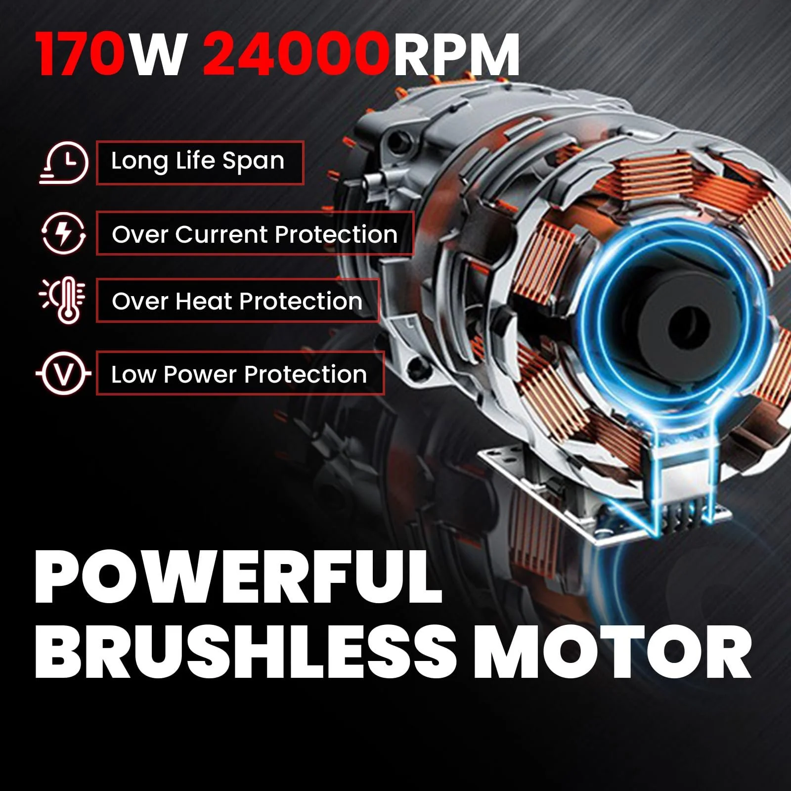 Акумуляторні секатори ONEVAN 30 мм, електричні секатори з 2 акумуляторами 1500 мАг, фото №3