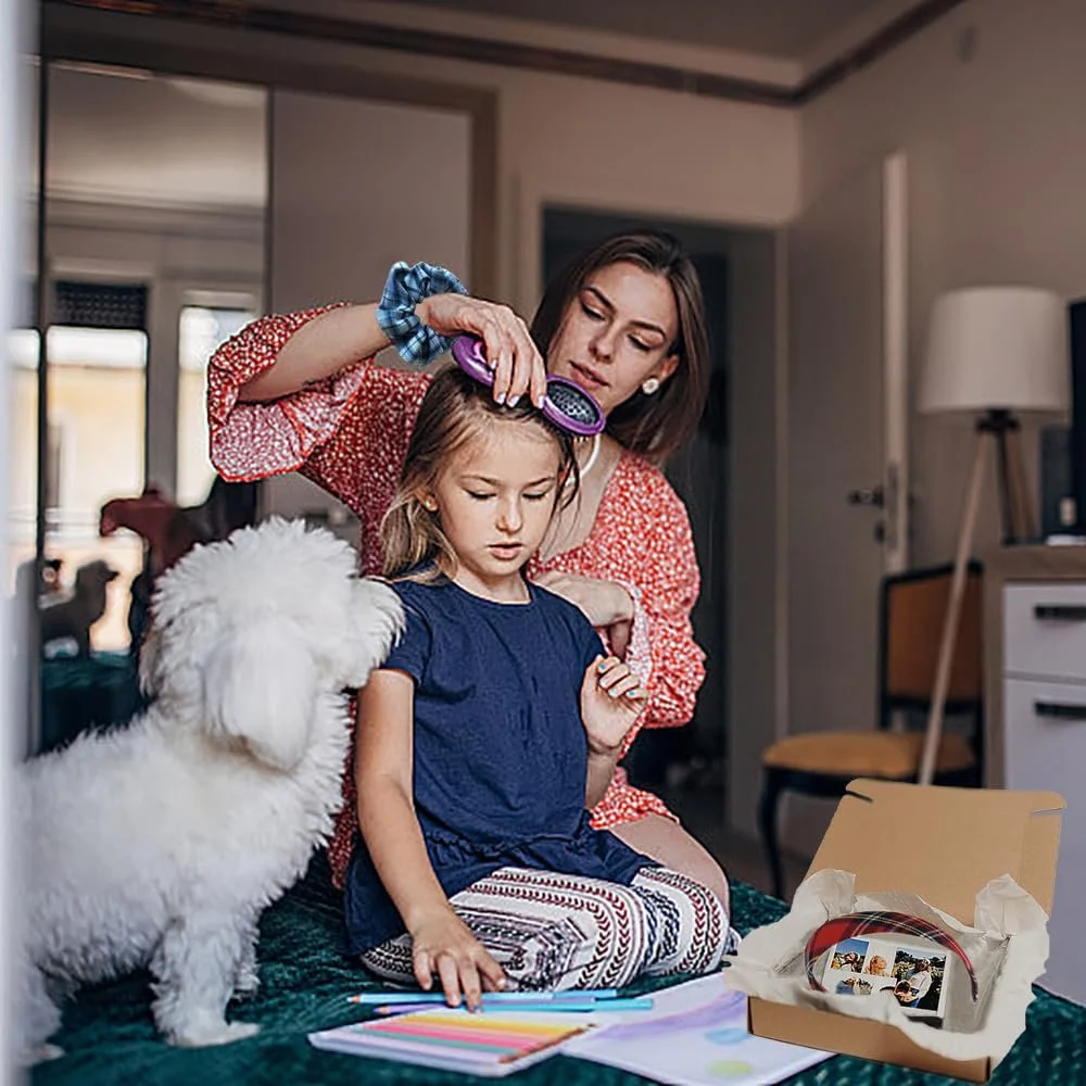 Набір обручів для волосся в шотландську клітинку (2 шт.), Тканинний, фото №5
