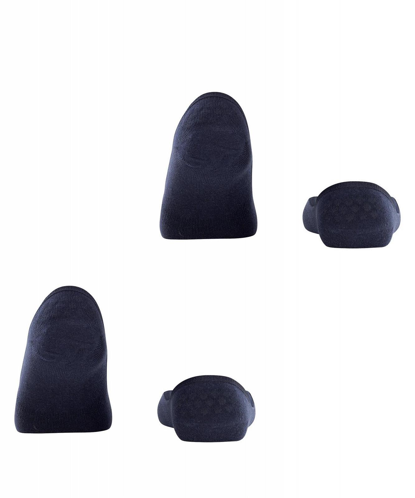 Носки Burlington Everyday 2-Pack Женские Хлопковые Невидимые Средние Мягкий Край Силиконовая пятка Синий (Navy 6120), фото №2