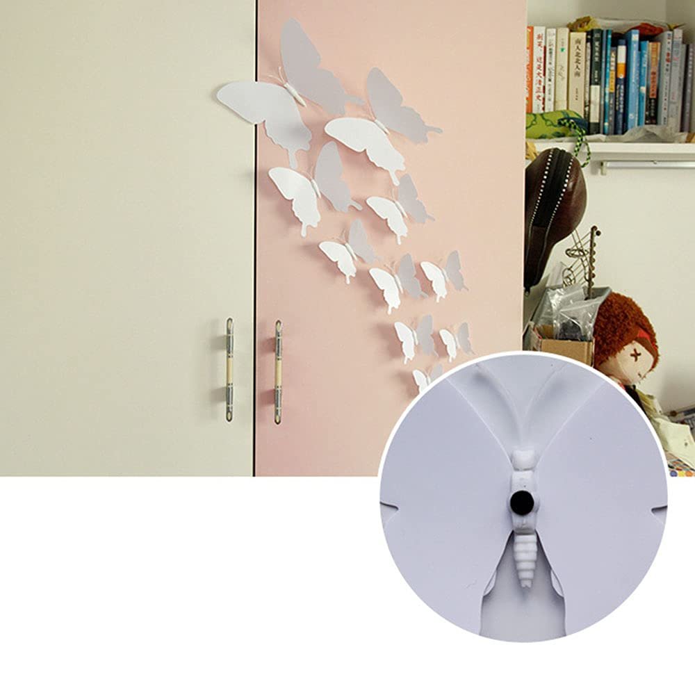 3D наклейки на стену Бабочки Набор 24 шт Белый, фото №7