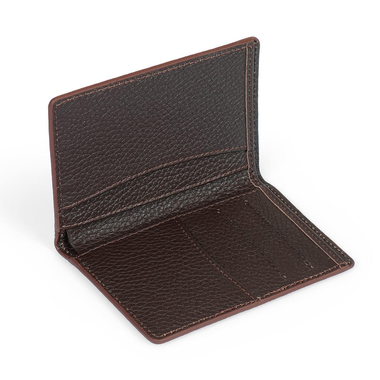 Кошелек Otto Angelino Bifold из натуральной кожи - Стиль паспорт - ID, банковские карты, наличные, RFID блокировка - Унисекс, фото №3