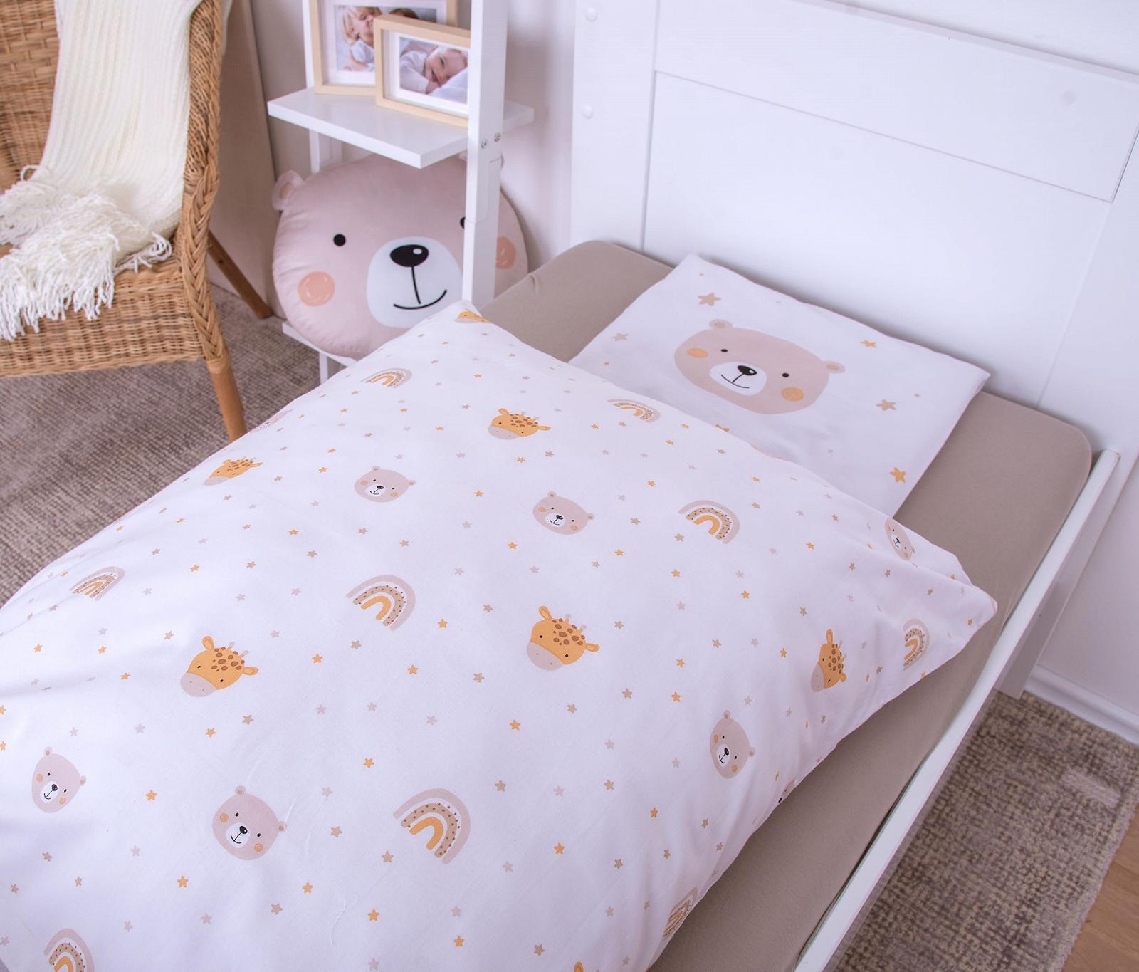Постільна білизна Herding Babybest Little Friends для дитячого ліжечка, наволочка 35 x 40 см з клапаном, підковдра 80 x 80 см з клапаном, бавовна, білий, фото №6
