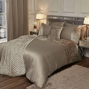 Покривало стьобане Emma Barclay Glamour Оксамит з паєтками Норка Двоспальне synthetic.ua - Фото 1