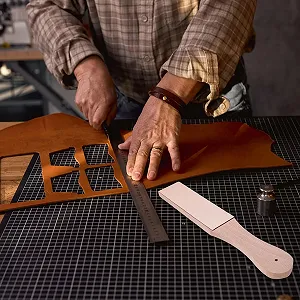 Точильний блок Cork Sharpener Block Двосторонній ергономічний Woodworking Chefs synthetic.ua - Фото 1