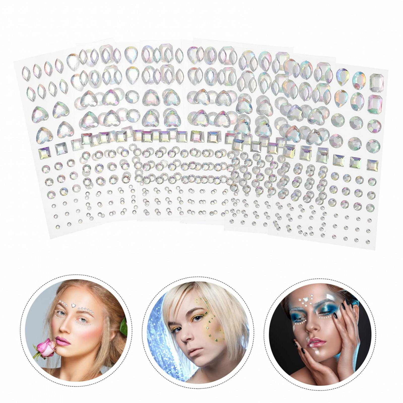 Наклейки Кристалічні Блискітки SEWACC 12 аркушів Акрилові, фото №6