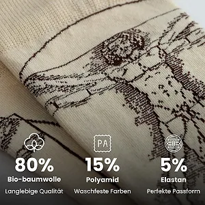 Носки Art Gustav Klimt, Mondrian, Van Gogh, Franz Marc, Friedrich, Munch synthetic.ua - Фото 1