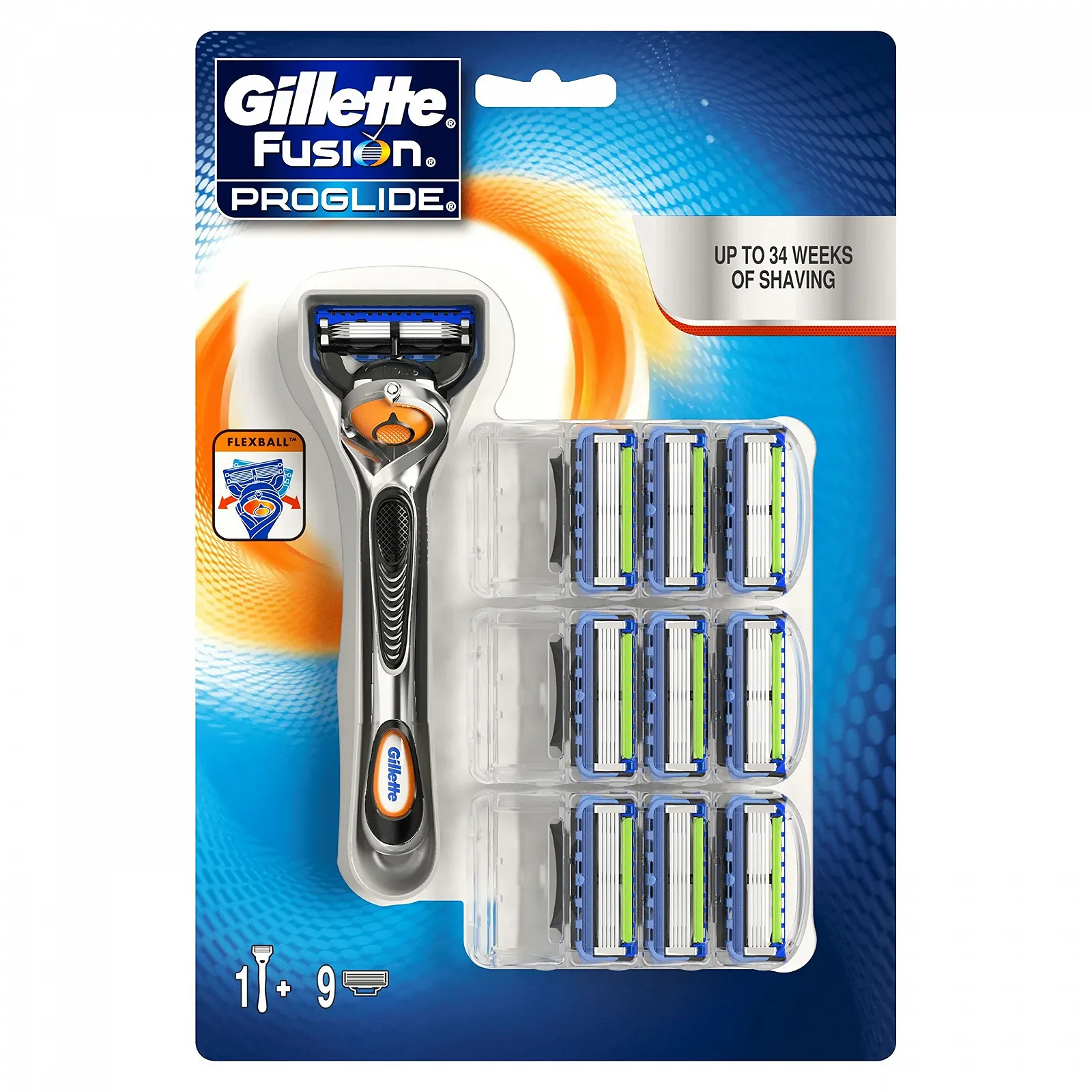 Бритва Gillette ProGlide Flexball со сменными кассетами 10 шт., фото №1