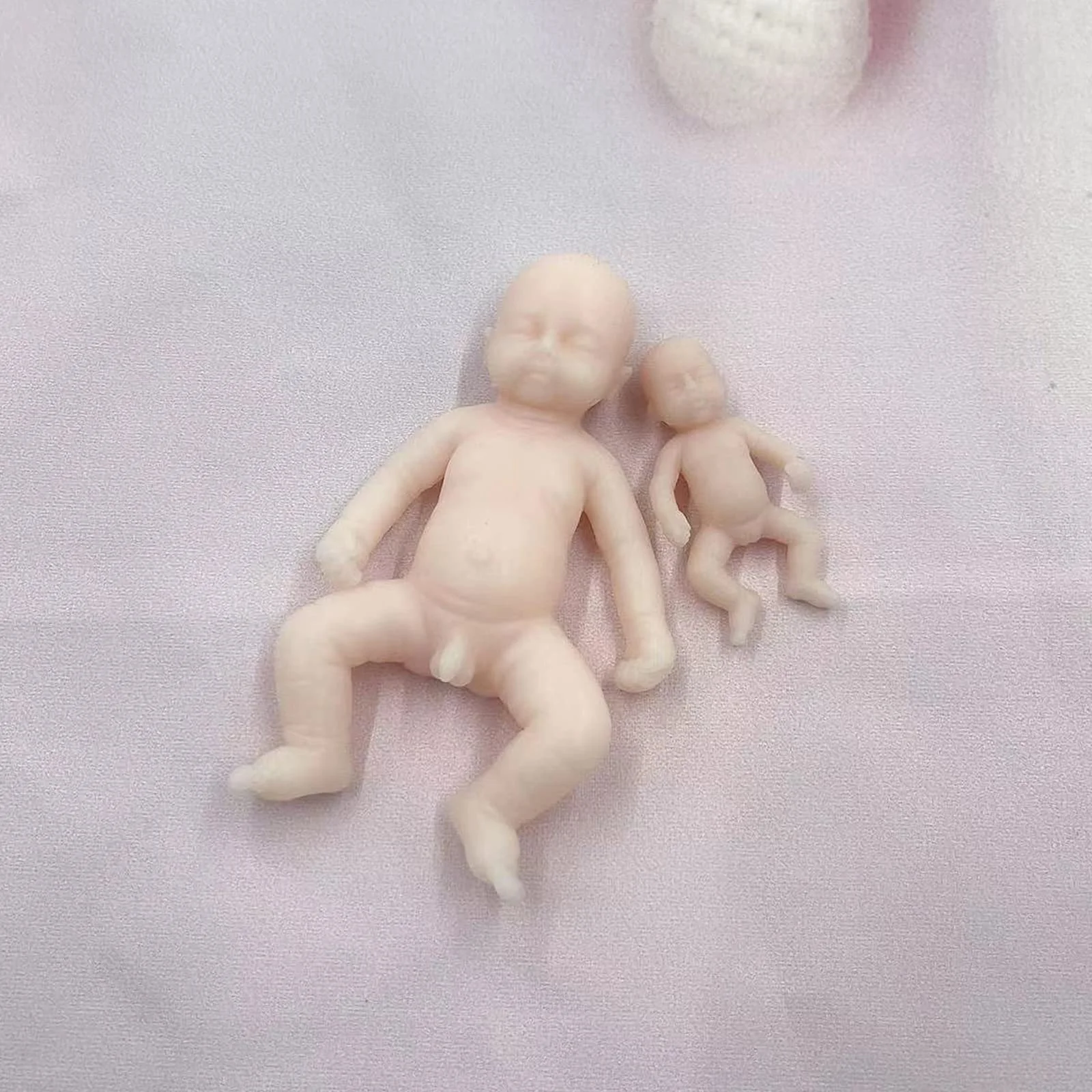Лялька COSDOLL Reborn Baby Повністю Силіконова Реалістична Дитяча Близнюки 5 см і 10 см, фото №4