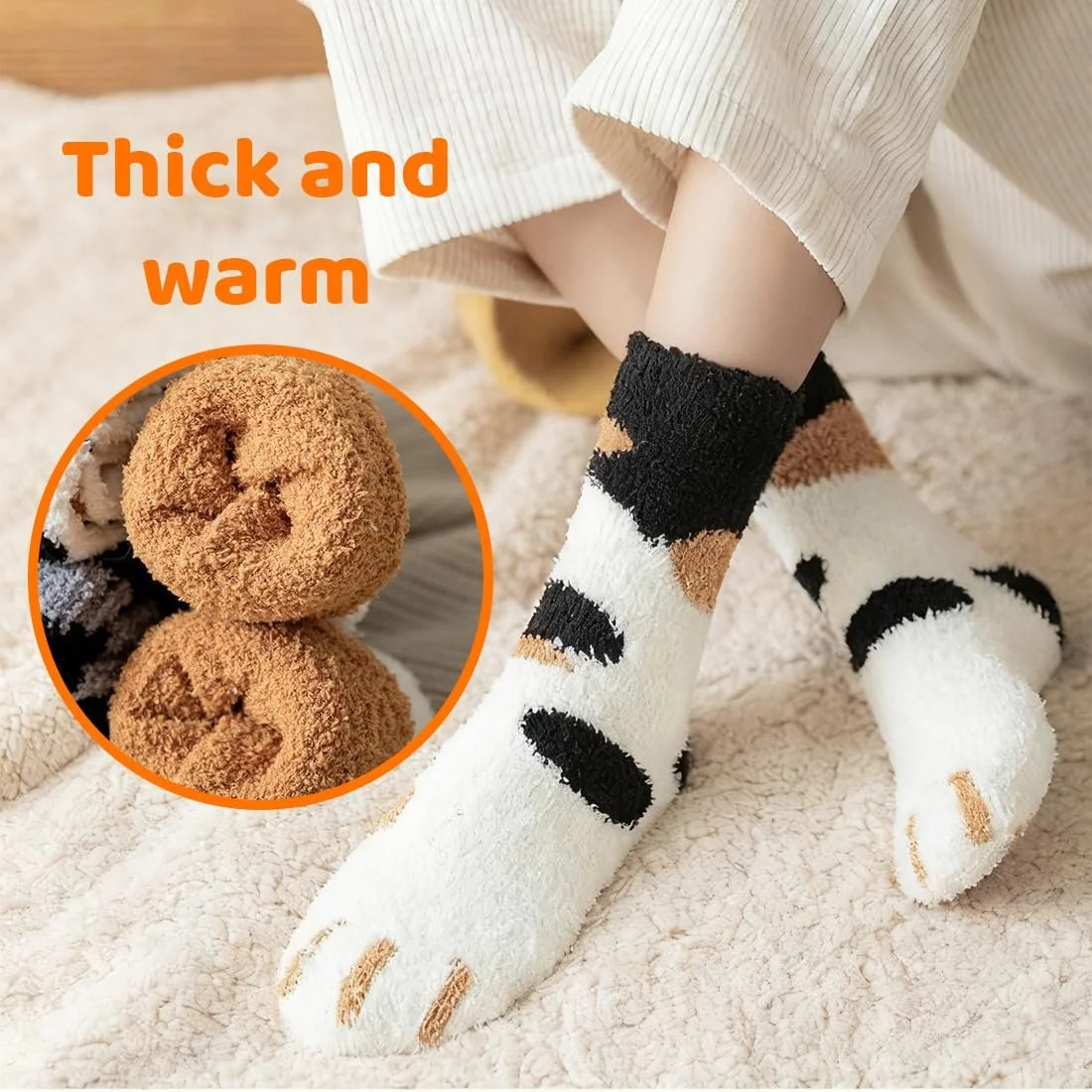 Шкарпетки Жіночі Теплі 3 пари Cat Paw, фото №3