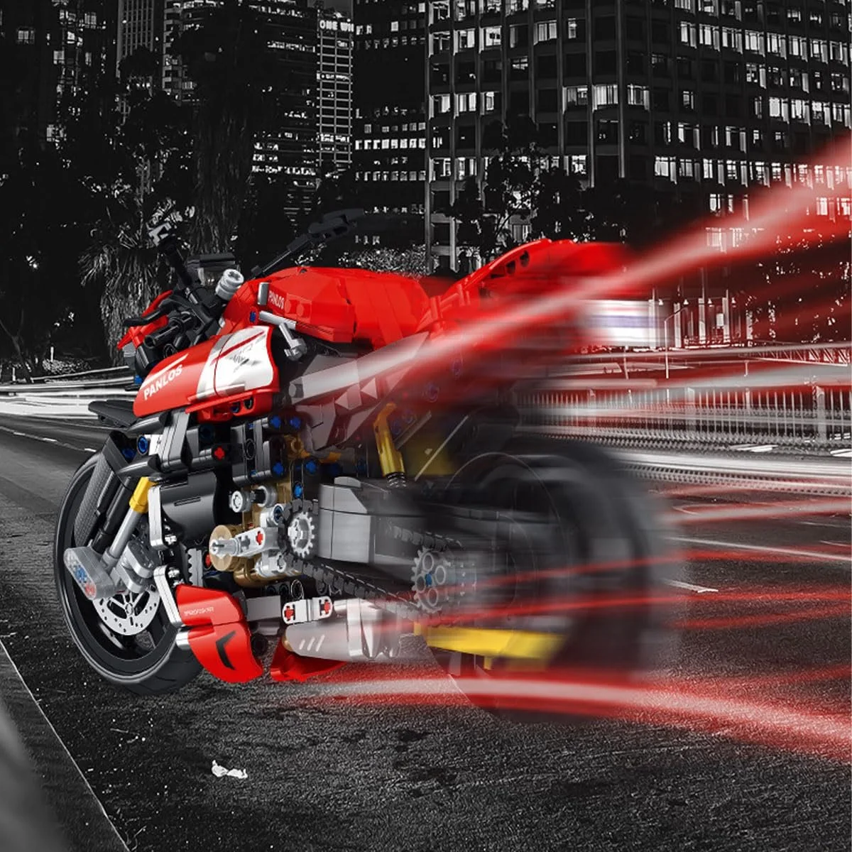 Конструктор Мотоцикл YILETKC Technology Ducati V4 SP, 981 деталь, фото №4