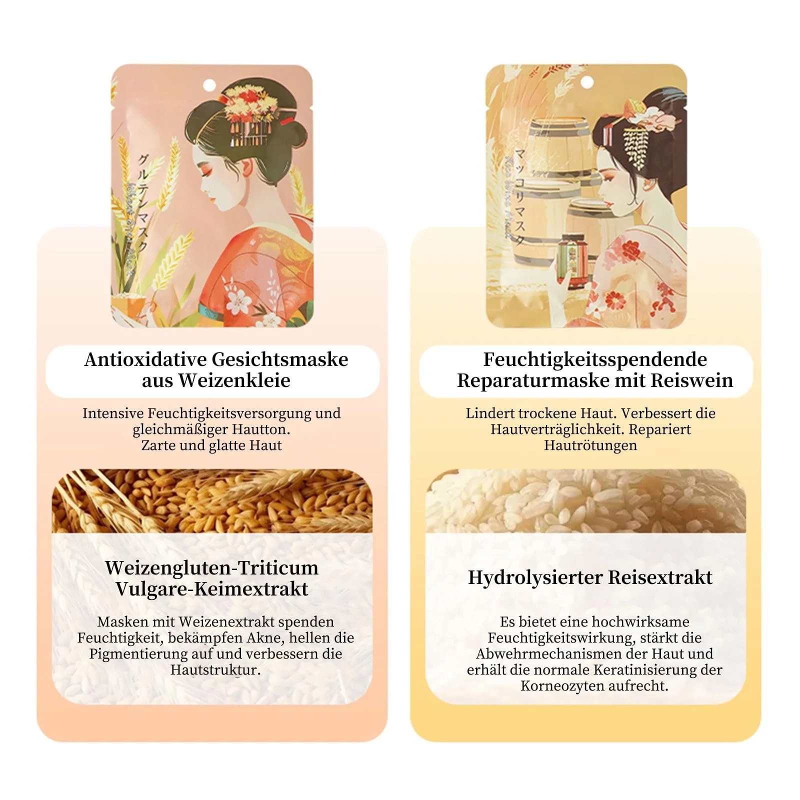 Тканинна маска Shefave Японський догляд за шкірою, Відновлююча, фото №4