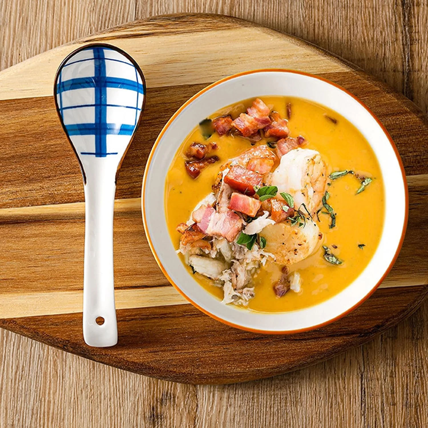 Ложка для китайського супу керамічна 5 шт. Ретро, фото №8