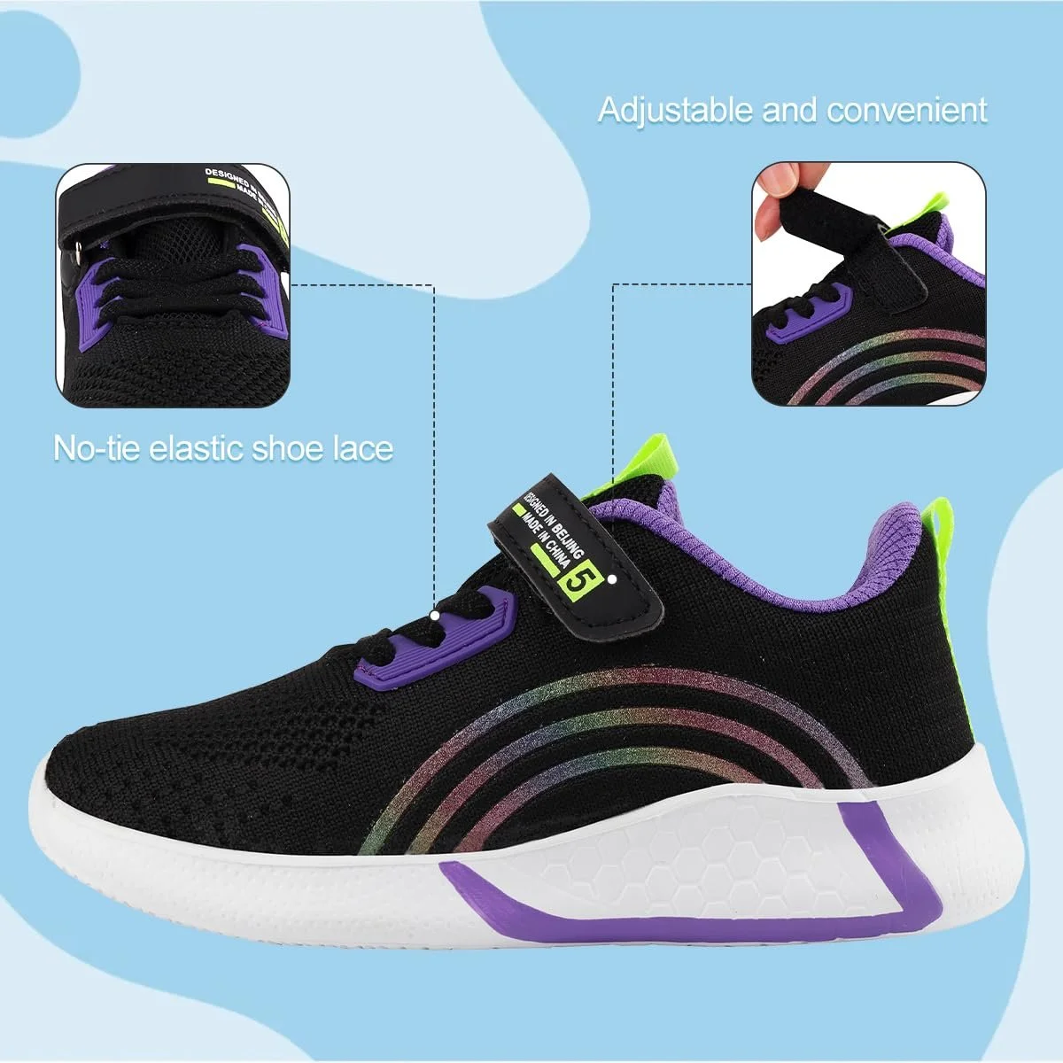 Кросівки для дівчат і хлопчиків, дихаючі, фото №3