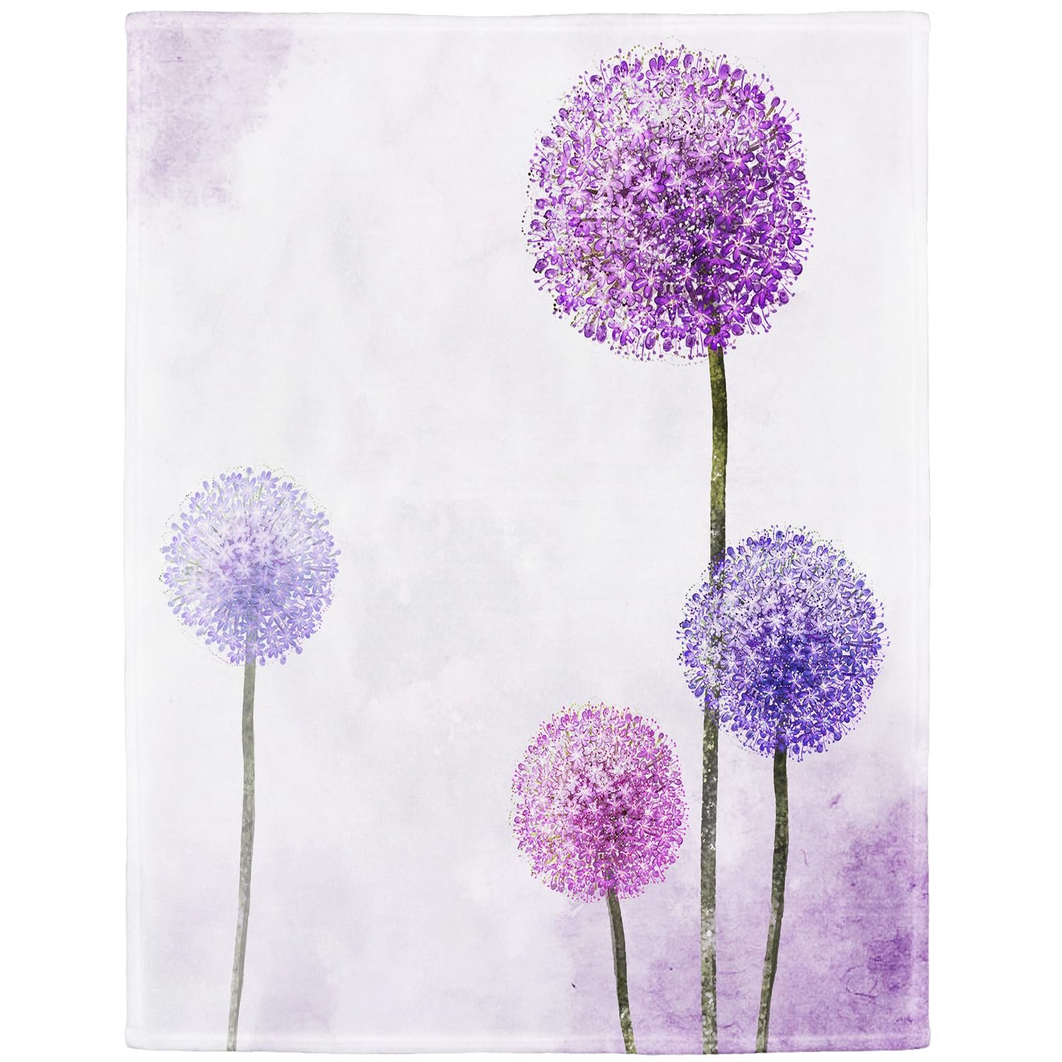 Одеяло YISUMEI Мягкое фланелевое одеяло из мягкого флиса 150 x 200 см Одуванчик Фиолетовый, фото №1