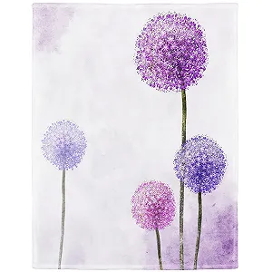 Покривало YISUMEI М'яка фланелева Покривало з м'якого флісу 150 x 200 см Кульбаба Фіолетова - Фото 1