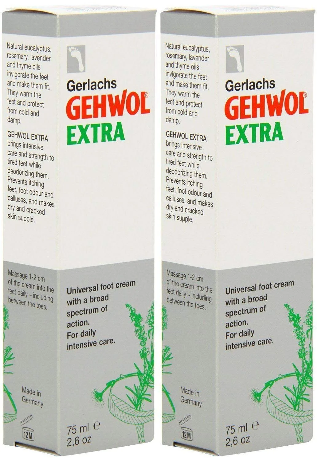 Крем для ног Gerlachs Gehwol Extra Warming для уставших и сухих ног 75 мл 75 мл Gehwol набор 2 шт, фото №1 Крем для ног Gerlachs Gehwol Extra Warming для уставших и сухих ног 75 мл 75 мл Gehwol набор 2 шт, фото №1