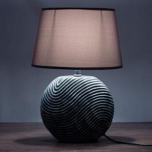 Настільна лампа BRUBAKER Zen Garden керамічна антрацитово-сіра 38 см synthetic.ua - Фото 1