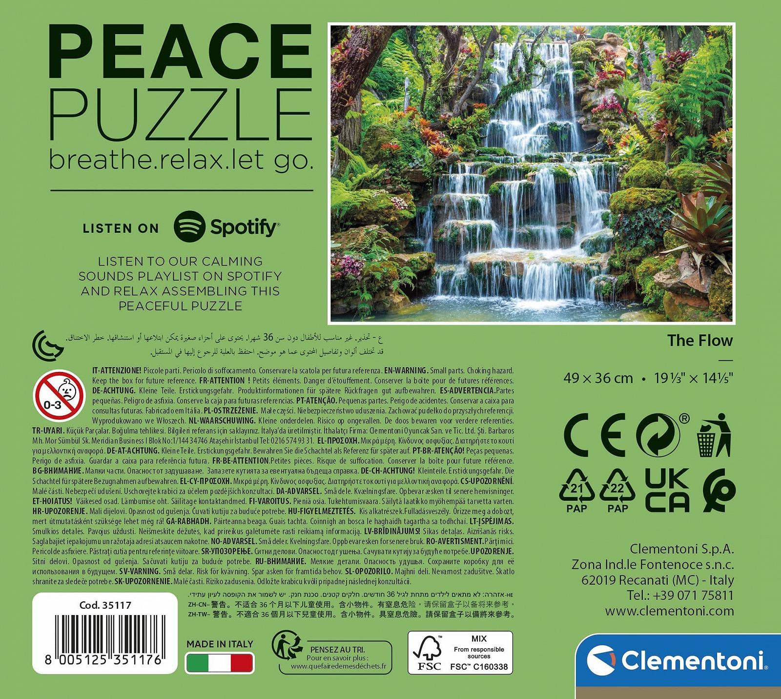 Пазл Clementoni Peace Puzzle The Flow 35117 500 элементов, фото №3