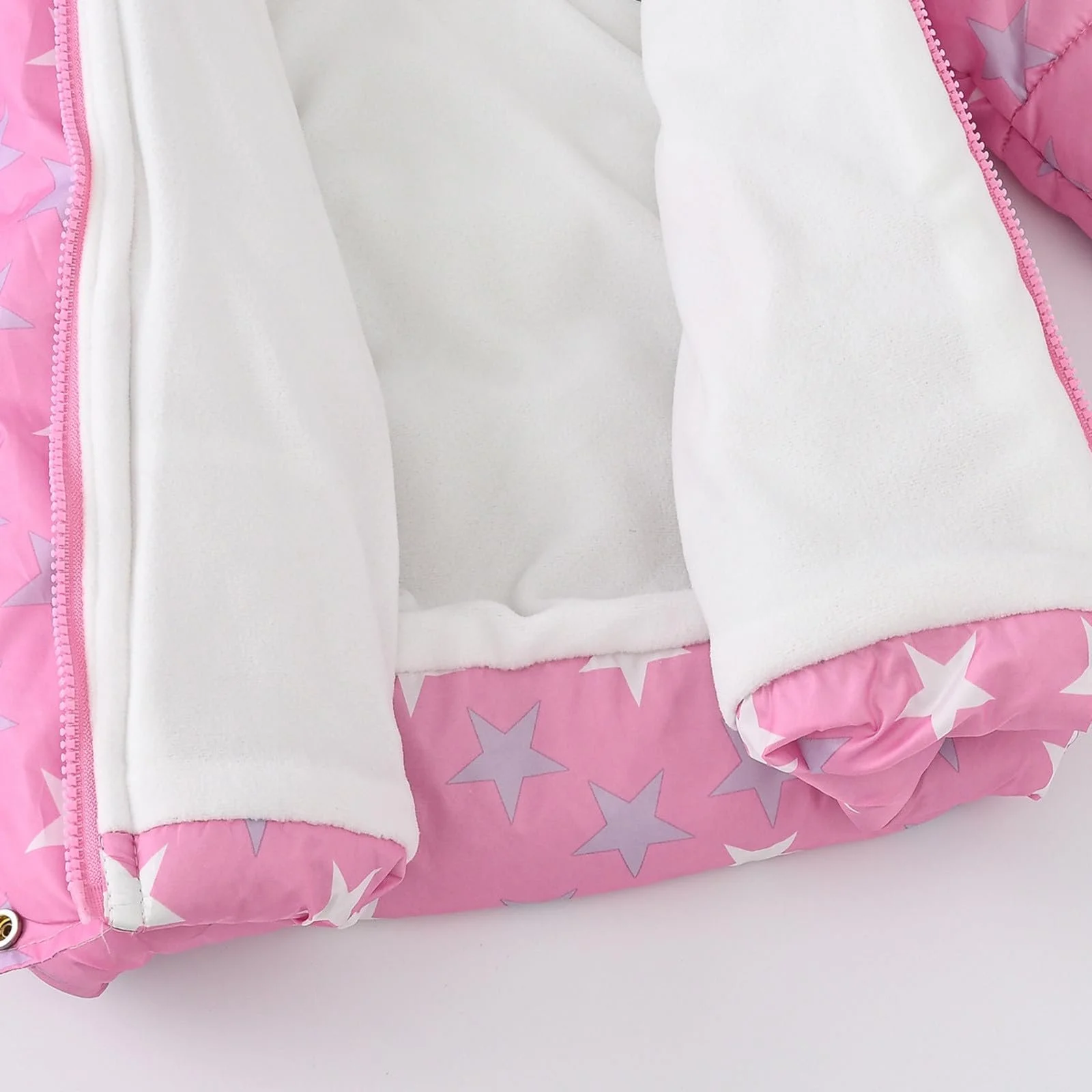 Детская зимняя куртка Sfwqoifou для девочек, теплая зимняя парка с меховым капюшоном, детская уличная куртка, стеганая куртка на подкладке, зимнее пальто с длинными рукавами, утолщенная ветрозащитная детская куртка, фото №6