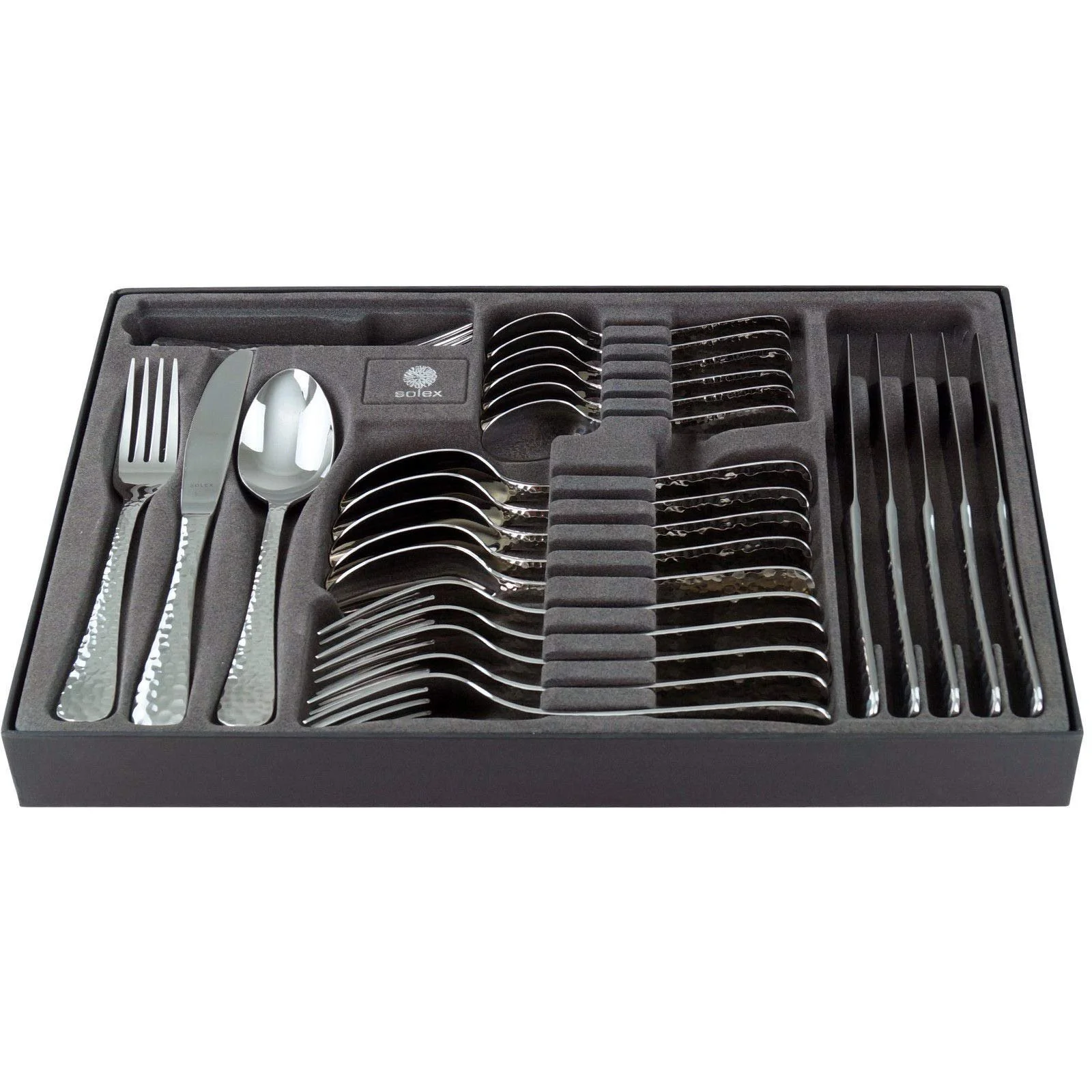 Набір столових приборів Solex Lena 30 предметів на 6 персон кований вигляд, фото №1