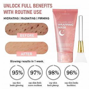 Нічна маска для обличчя Collagen 2025, 75 г x 2 synthetic.ua - Фото 1