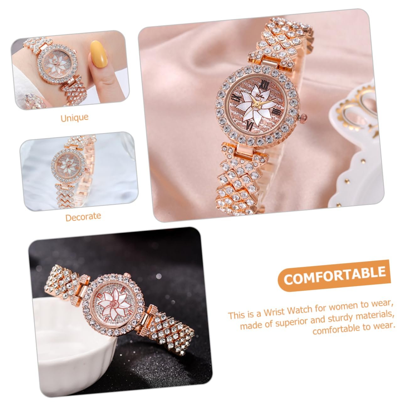 Часы женские LIFKOME Full Diamond Серебристый, фото №6