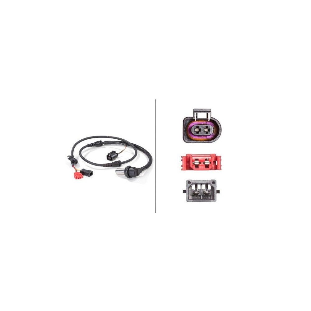 Датчик частоти обертання колеса HELLA 6PU 012 806-161 AUDI передня вісь, фото №1